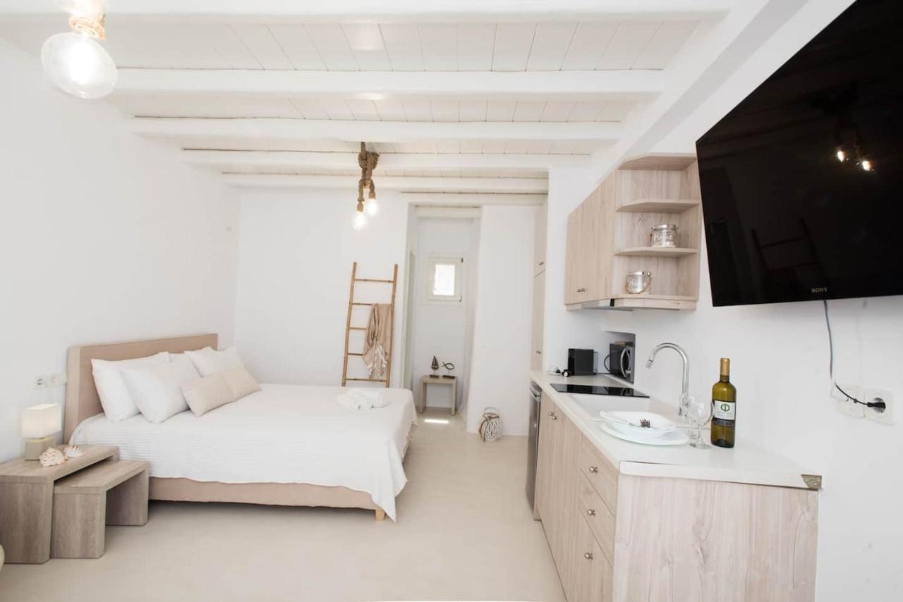 Gorgeous Studio In Cycladic Architecture Overlooking The Aegean Apartment Houlakia  Exterior photo
